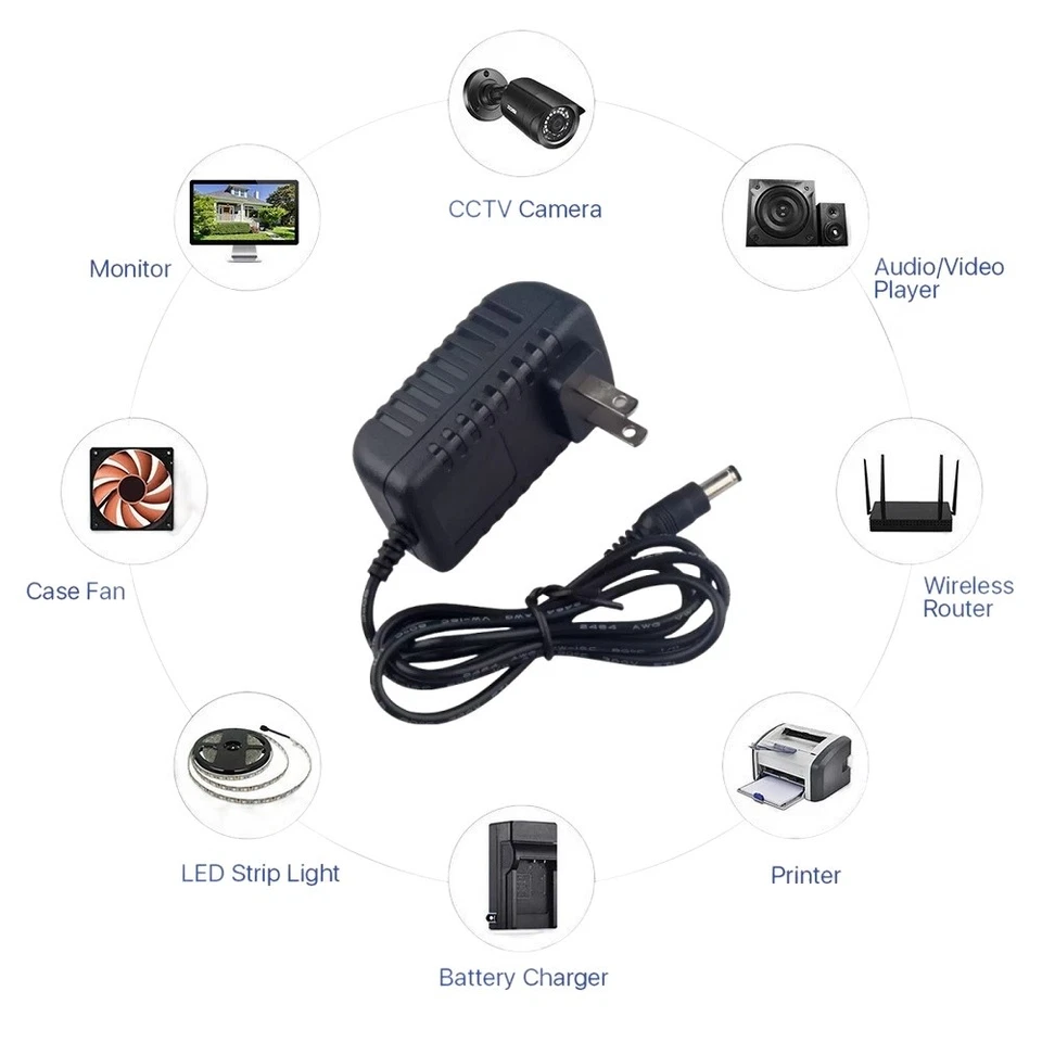 12V 3A 36W AC to DC Adapter Power Supply for 5050 Flexible LED Light Strip 3528 - Image 4 of 4