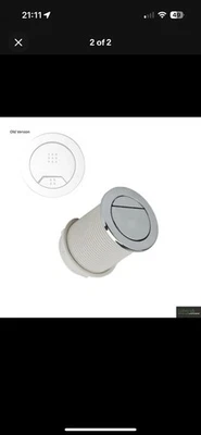 Tavistock 75mm Kara Vortex Pneumatic Dual Flush Button Chrome New In Box