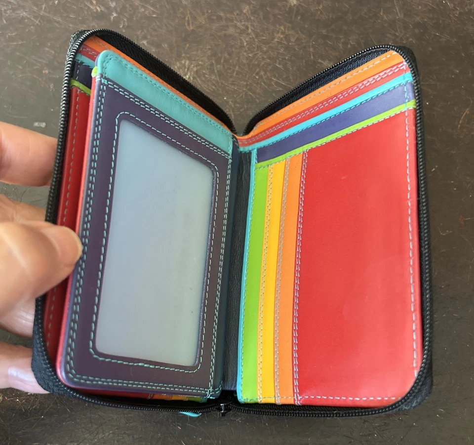 Cartera Mywalit Cremallera Alrededor Multi Tarjeteros Multicolor Interior Foto 2 de 4