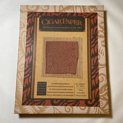 Costa Rica Natural Cigar Paper Decorative Border Printed Stationery Gift Set New