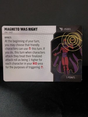Marvel Heroclix Magneto Was Right OS001 One Shot Card X-Men '97 Set