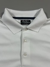 Ben Hogan Polo Shirt Mens Extra Large White Short Sleeve Golf Striped Tonal