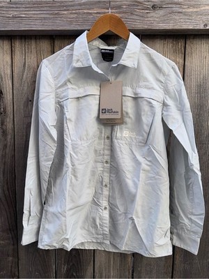 JACK WOLFSKIN Barrier Long sleeve Shirt in Cool Grey Size Small