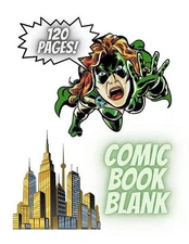 Blank Comic Book. A large format comic book journal for kids and adults with a v