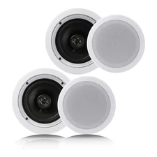 Pyle 6.5 Inch 200 Watt In Ceiling Wall 2 Way Speaker System Pair(Open Box)