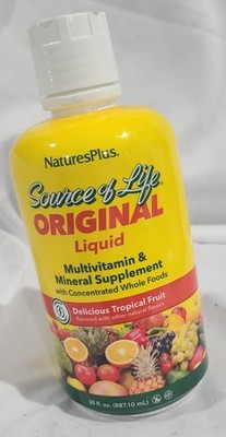 Natures Plus Source of Life Liquid, Tropical Fruit 30 oz Multivitamin 2/27