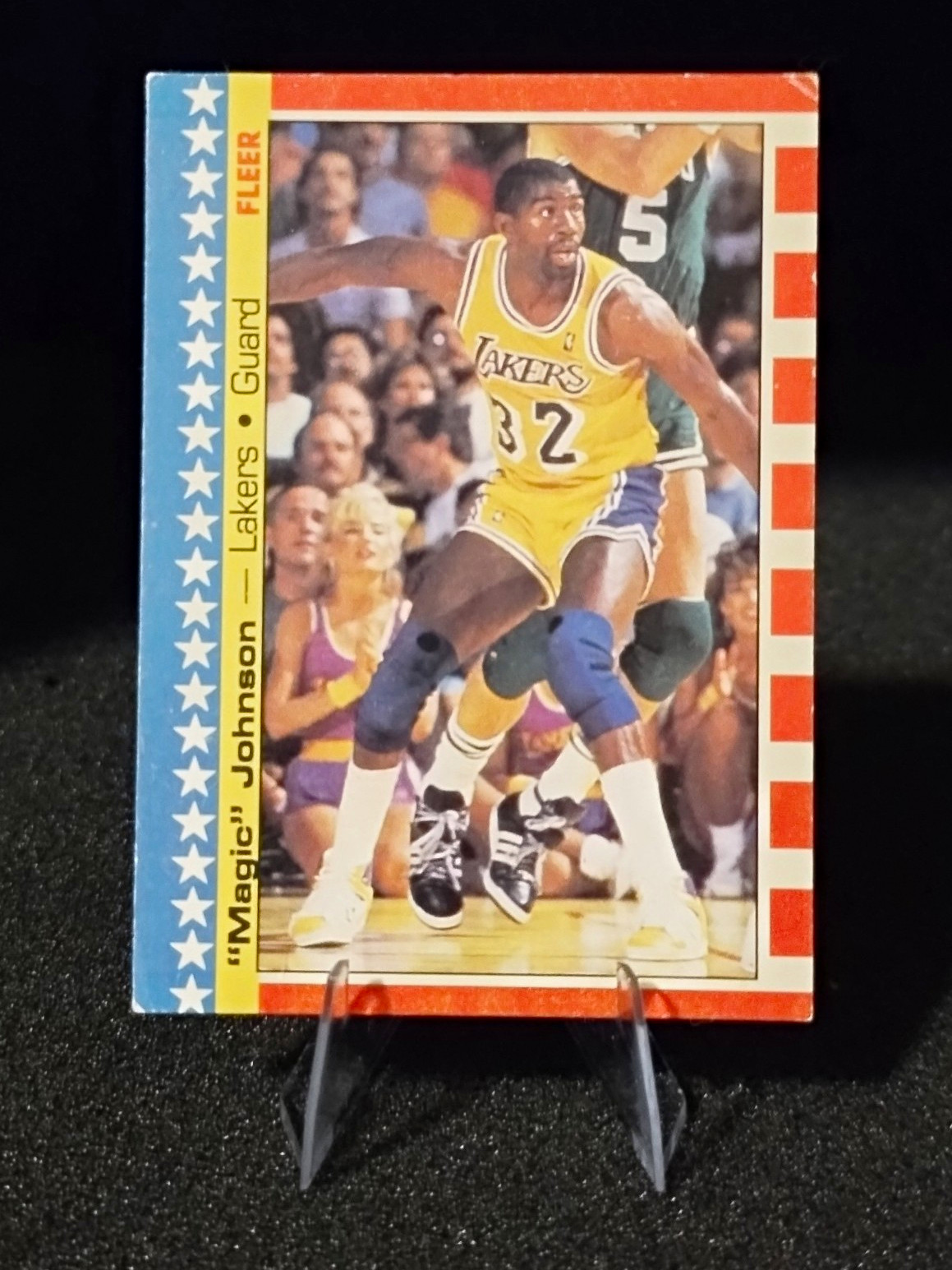 Magic Johnson #1 Basketball Cards 1987 Fleer Sticker trading card — raw and PSA graded price guide