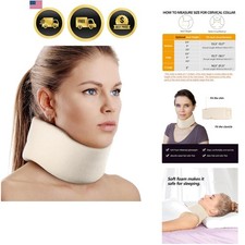 Soft Foam Neck Brace Universal Cervical Collar, Adjustable Neck Support Brace...