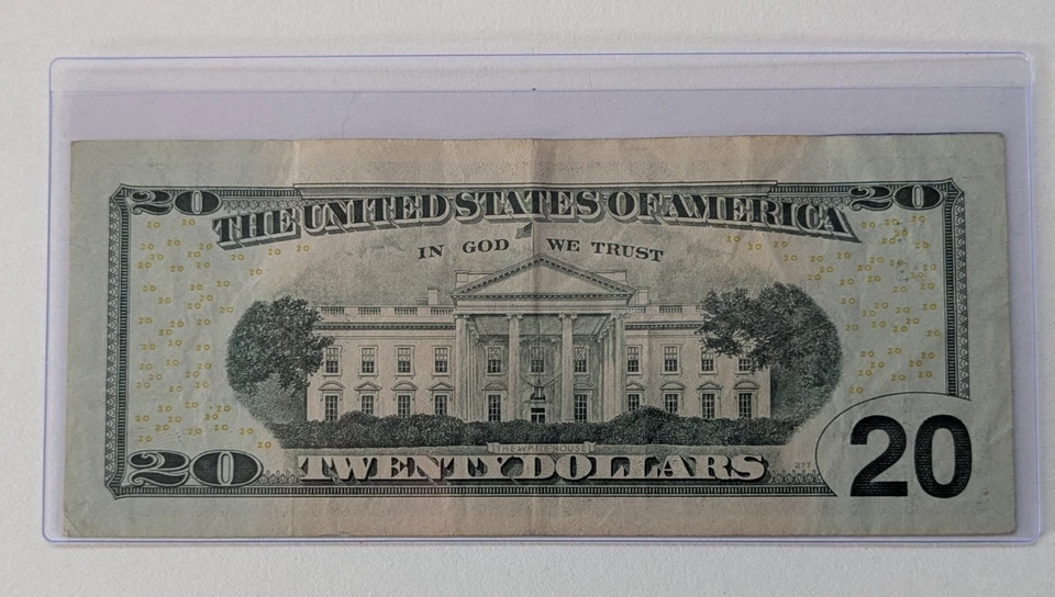 US 2017 $20, Trinary Serial Numbers, Ink Smear, Obverse And Reverse Top Corners  - Image 2 of 4