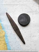 vintage  round oil stone x2