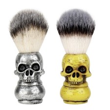 Skull Head Shaving Brush, 2 Pack Soft Shaving brushes for men, Beard Tools, G...