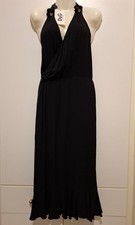 Dolce & Gabbana Y2K Black Halter Neck Maxi Dress 2XL, FREE Import Fees for USA