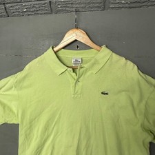 Lacoste Mens Lime Green Short Sleeve Pique Cotton Polo Shirt Size 7 XL XXL