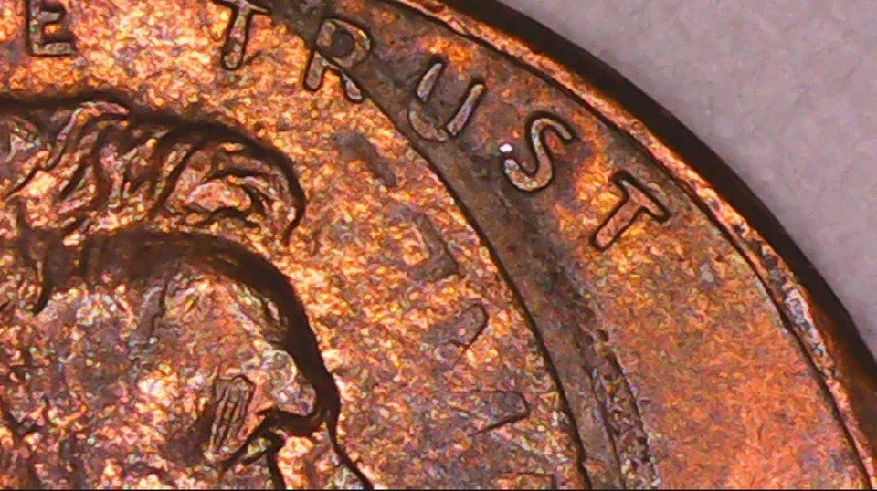2007-D Lincoln Cent Double Struck Flipped Out Collar Dual Error Rotate Rev A-650 - Image 3 of 4