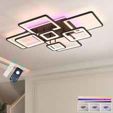 Modern LED Ceiling Light - 100W Dimmable RGB Flush Mount Chandelier