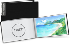 11x17 Portfolio Binder Black Horizontal, 24 Pockets Art Presentation Book