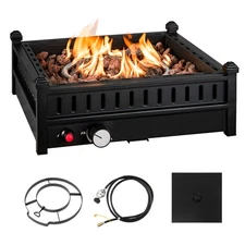 40,000 BTU Portable Tabletop Fire Bowl Propane Firepit fit Umbrella Holes Table