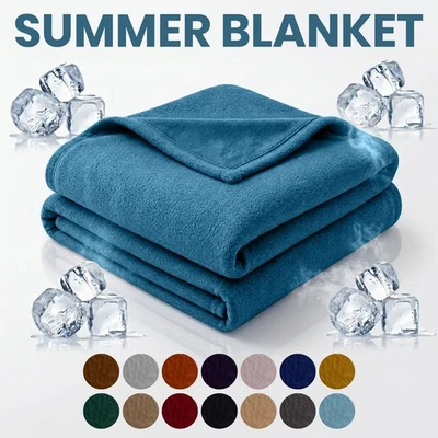 Super Soft Large Fleece Blanket Sofa Bed Mink Throw Faux Fur All Season Blankets - Image 1 of 4