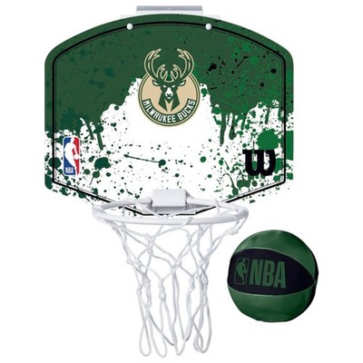  Basketball-Rückwand Unisex, Wilson NBA Team Milwaukee Bucks Mini Hoop, Grün