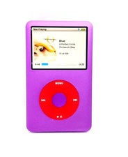 REFURBISHED Apple iPod 7th Gen Purple 160GB , New Battery , Front and Back .
