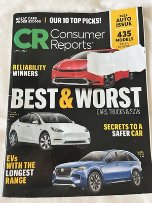 #ad Consumer Reports April 2024 Best amp; Worst Cars Trucks amp; SUVs 435 Models Rated $15.95