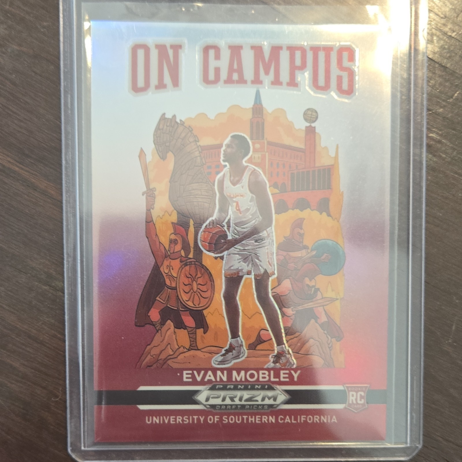 2021-22 Panini Prizm Draft Picks On Campus Evan Mobley USC Trojans Rookie #2