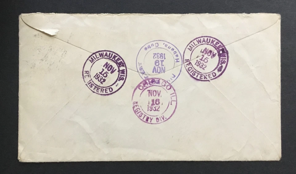 US Registered #647 9 stamps on cover Hawaii Overprint on 2c Washington - Image 2 of 2