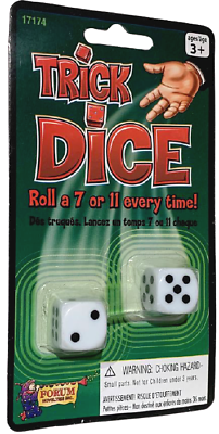 2 SETS OF MAGIC TRICK DICE casino ROLLING die 7-11 everytime loaded game NEW