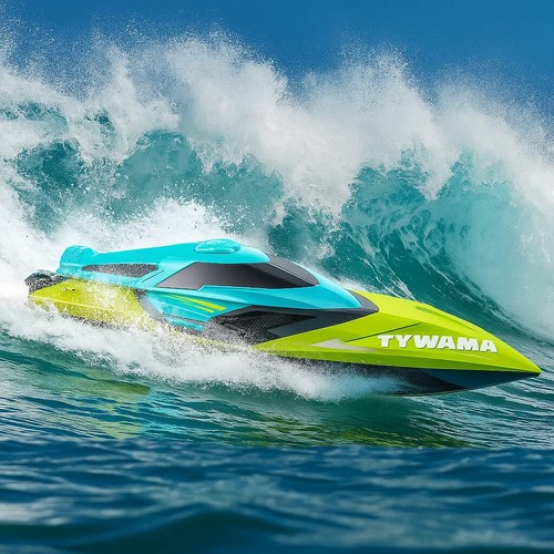 S2 High-Speed RC Boat with LED Lights 30+ mph – 2 Batteries Included 70+ km/h - Picture 8 of 8
