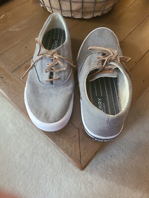 Sperry Shoes Mens 10M Striper II CVO Washed Casual Sneakers STS17393 Grey  Canvas | eBay