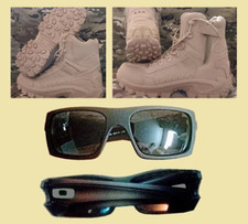 Brown Tan Suede Fashion Non-Slip Work Boots + FAT Beach Sunglasses