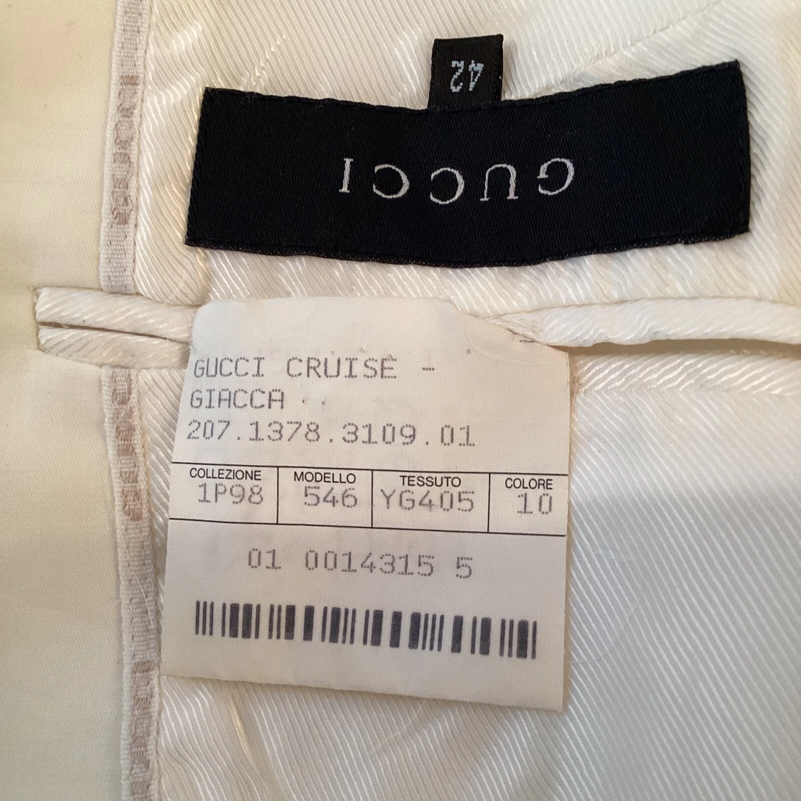 Giacca blazer Gucci donna crociera avorio giacca taglia 42 US 6