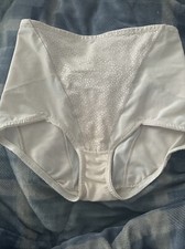 Vtg PANTIES Second skin Sissy Brief Nylon Spandex Shaper Bali XL Mesh Ivory