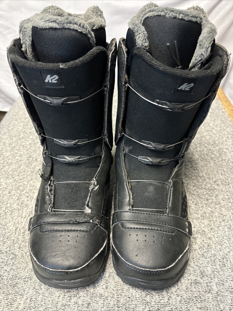 K2 Sapera Snowboard Boots Women's Black/Grey Size 7.5 US Lightly
