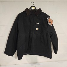 NEW Carhartt C03 BLK Duck Arctic Coat Men 60R Quilt Lined Black