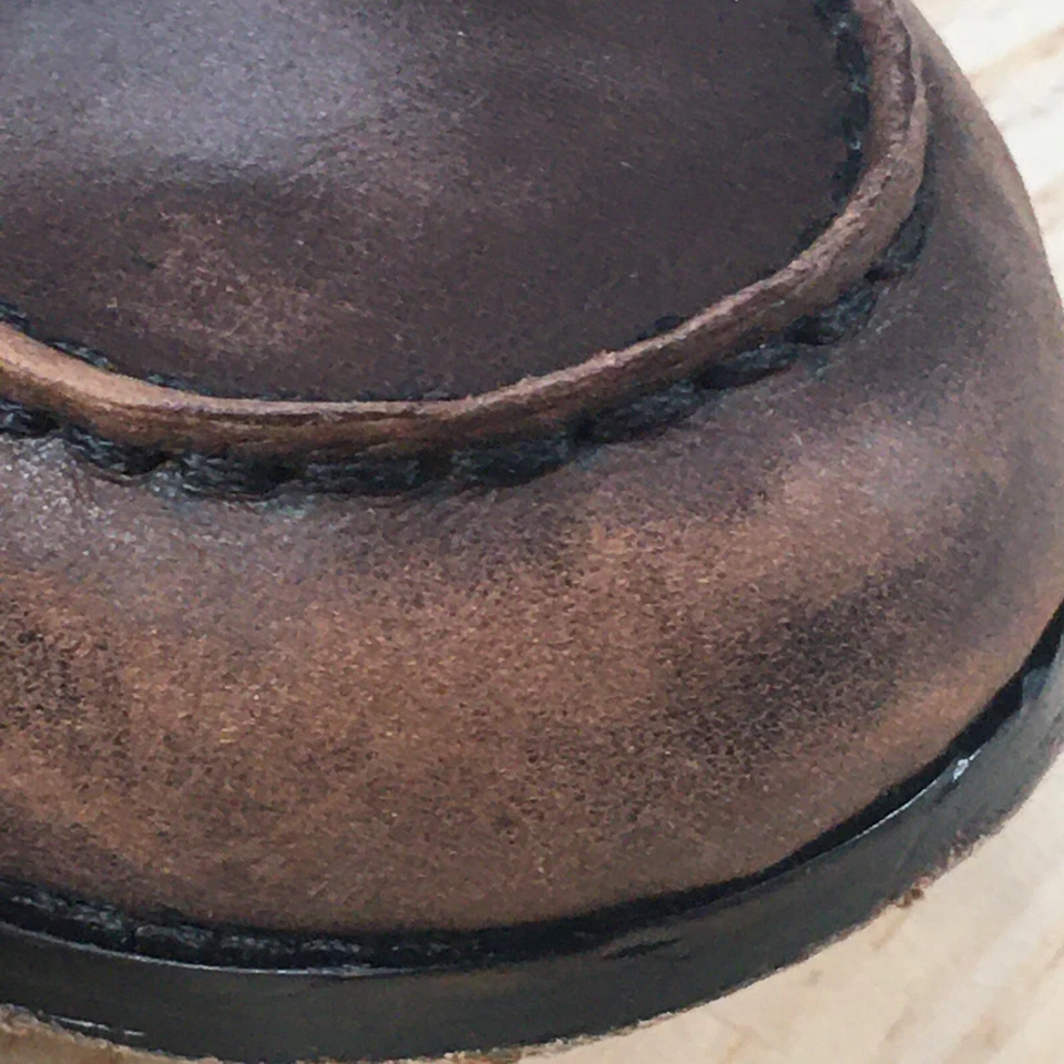 ZARA Shoes Youth 34 Boys Janie And Jack Slip On Penny Moc Loafer Brown Leather - Image 4 of 4