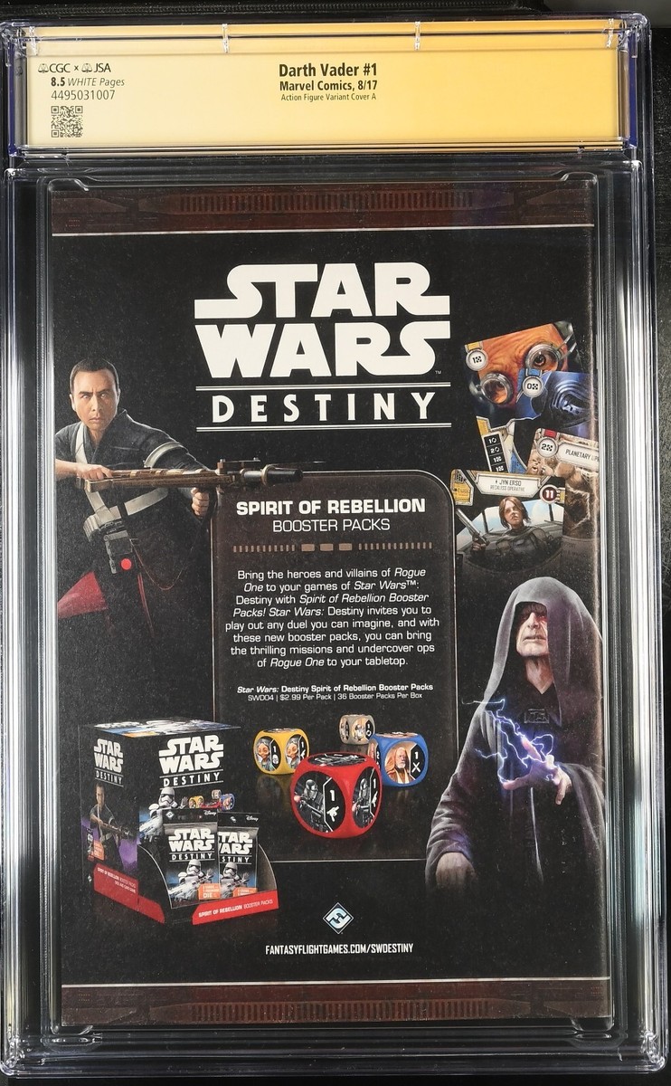HAYDEN CHRISTENSEN SIGNED DARTH VADER #1 ACTION FIGURE COVER COMIC