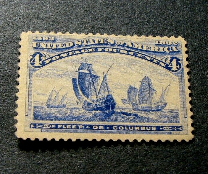 US Stamp Scott#  233 Flag of Columbus  1893 MNH (has a small gum crease) H70