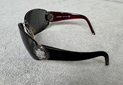 Montblanc Wraparound Sunglasses Crystal Snowcaps on side Women MB 231S No Case - Picture 6 of 13