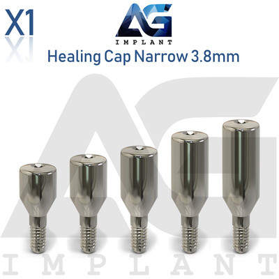 Narrow Healing Cap Abutment System Ø3.8 Titanium For Dental Hexagon 2.42mm