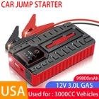 Car Jump Starter Booster Jumper Box Power Bank Battery Charger Portable 99800mAh