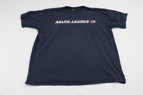 Vintage Polo Sport Shirt Men's 3XLT Tall Blue Ralph Lauren Graphic