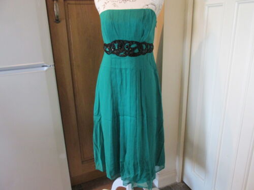 BNWT MONSOON ANIKA DRESS SIZE 14 GREEN - Picture 1 of 3