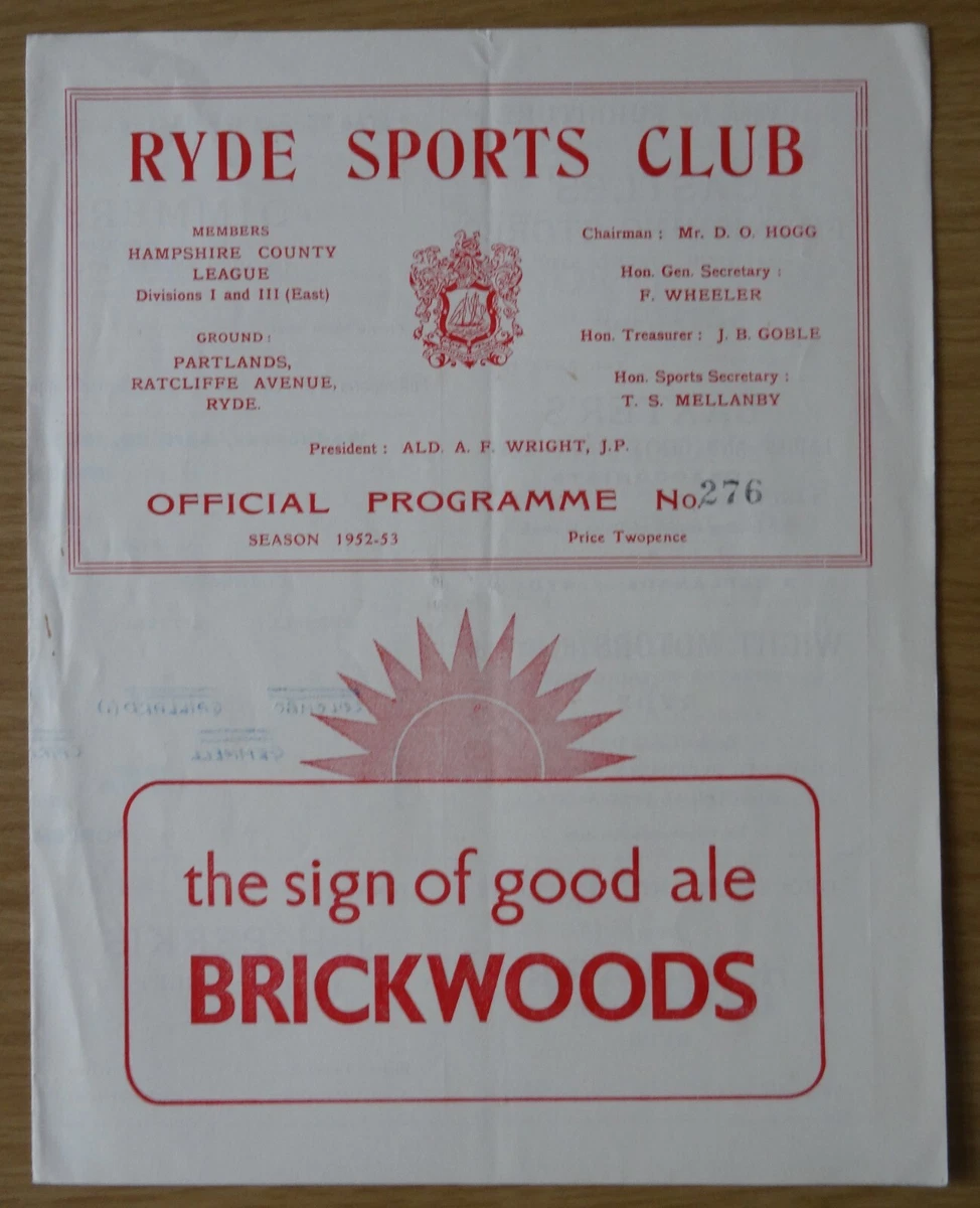 Programme Football Arsenal Vs Portsmouth Réserves 1946/47 - Vintage Très Bon état