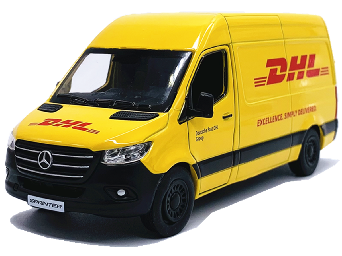 Kinsmart 1:48 - Mercedes-Benz Sprinter DHL Edition (Yellow
