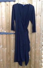 Designer Debenhams Jasper Conran Dress Black Wrap Asymmetric Feminine 10