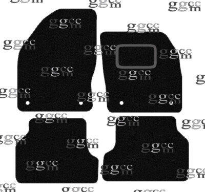 FITS FORD FOCUS MK2 2005 TO 2012 TAILORED BLACK CARPET CAR FLOOR MATS. (4 CLIPS)