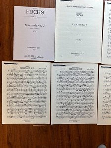 Robert Fuchs, Andante Grazioso and Capriccio, SCORE & PARTS, String Orch.,Kalmus