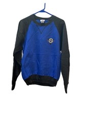 Vintage PONY Sport Club Sweatshirt Mens Large Blue With Black Sleeves And Trim