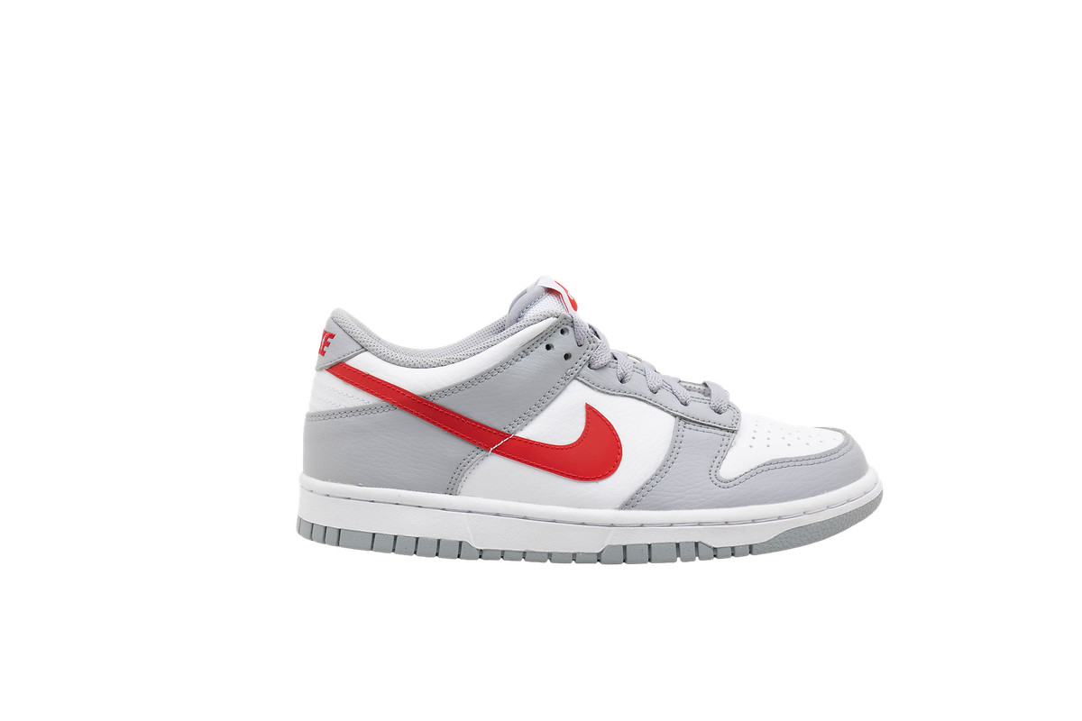 grey and red nikes